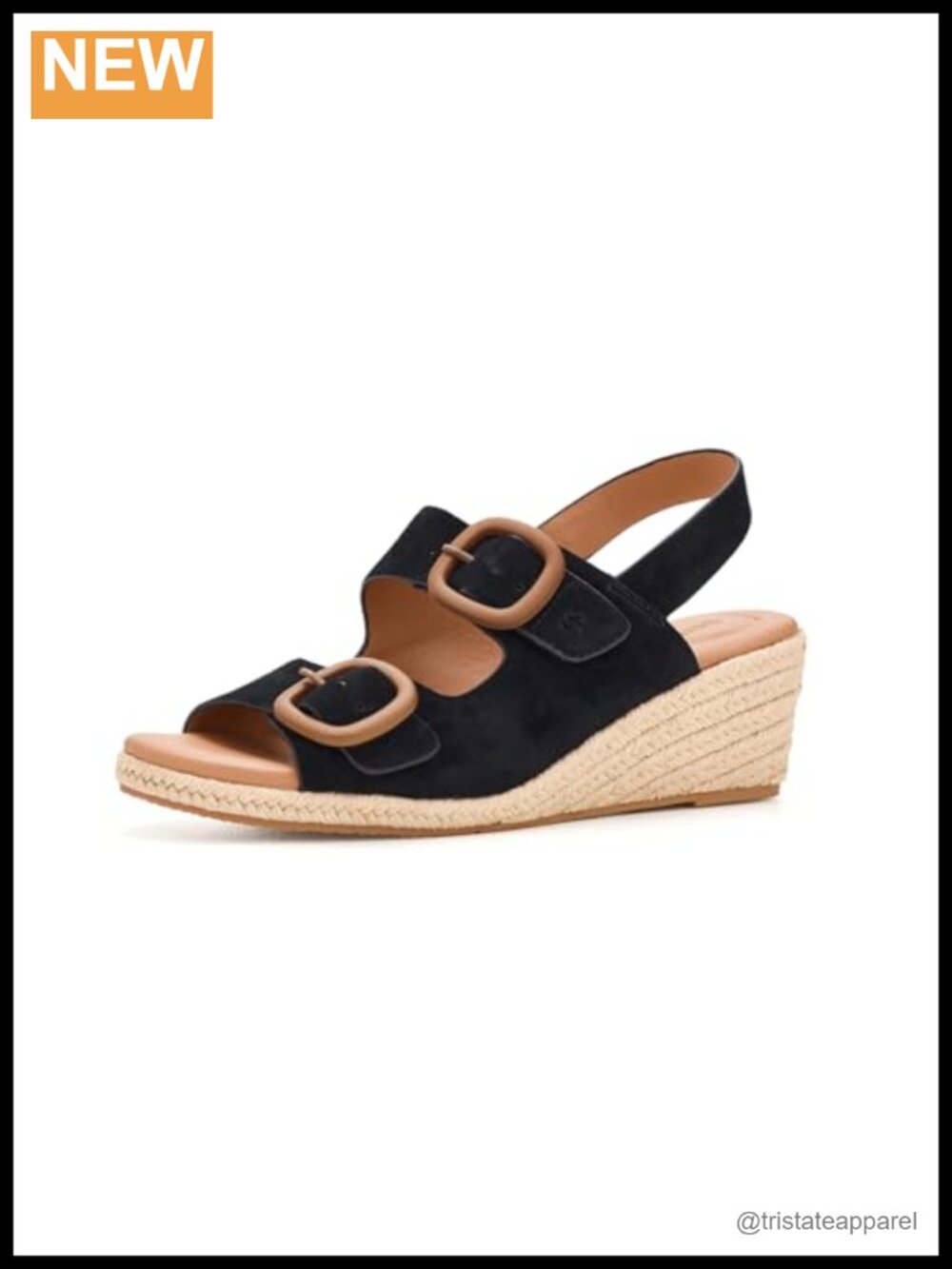 Wedge Sandal With Leather Lining And Adjustable Back Strap